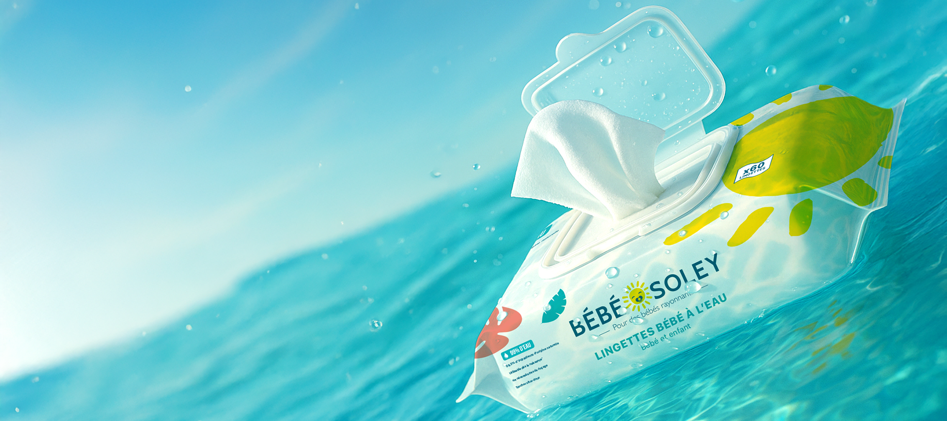 Les lingettes à l'eau pure <br>sont enfin disponibles