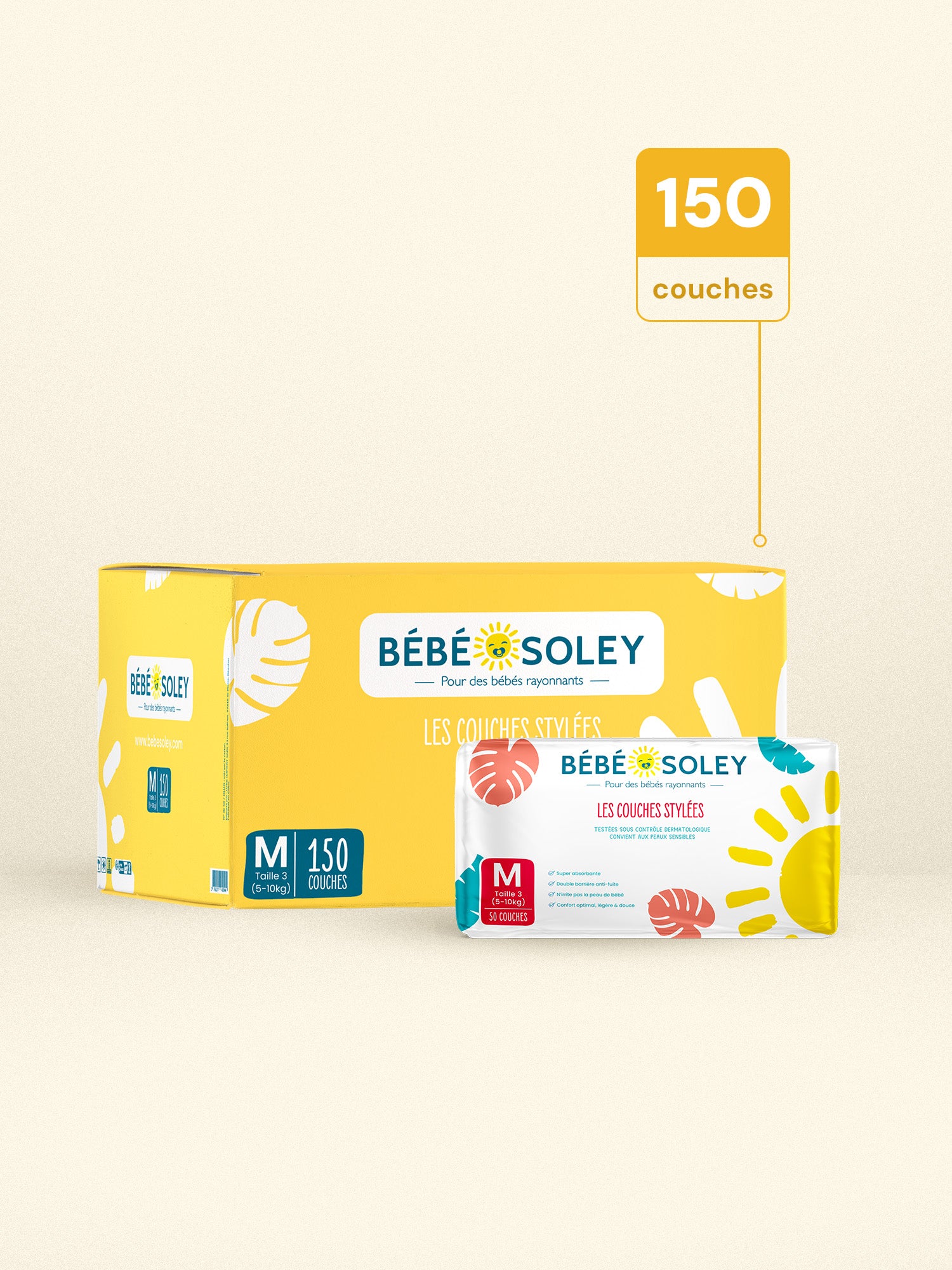 Carton de 150 couches