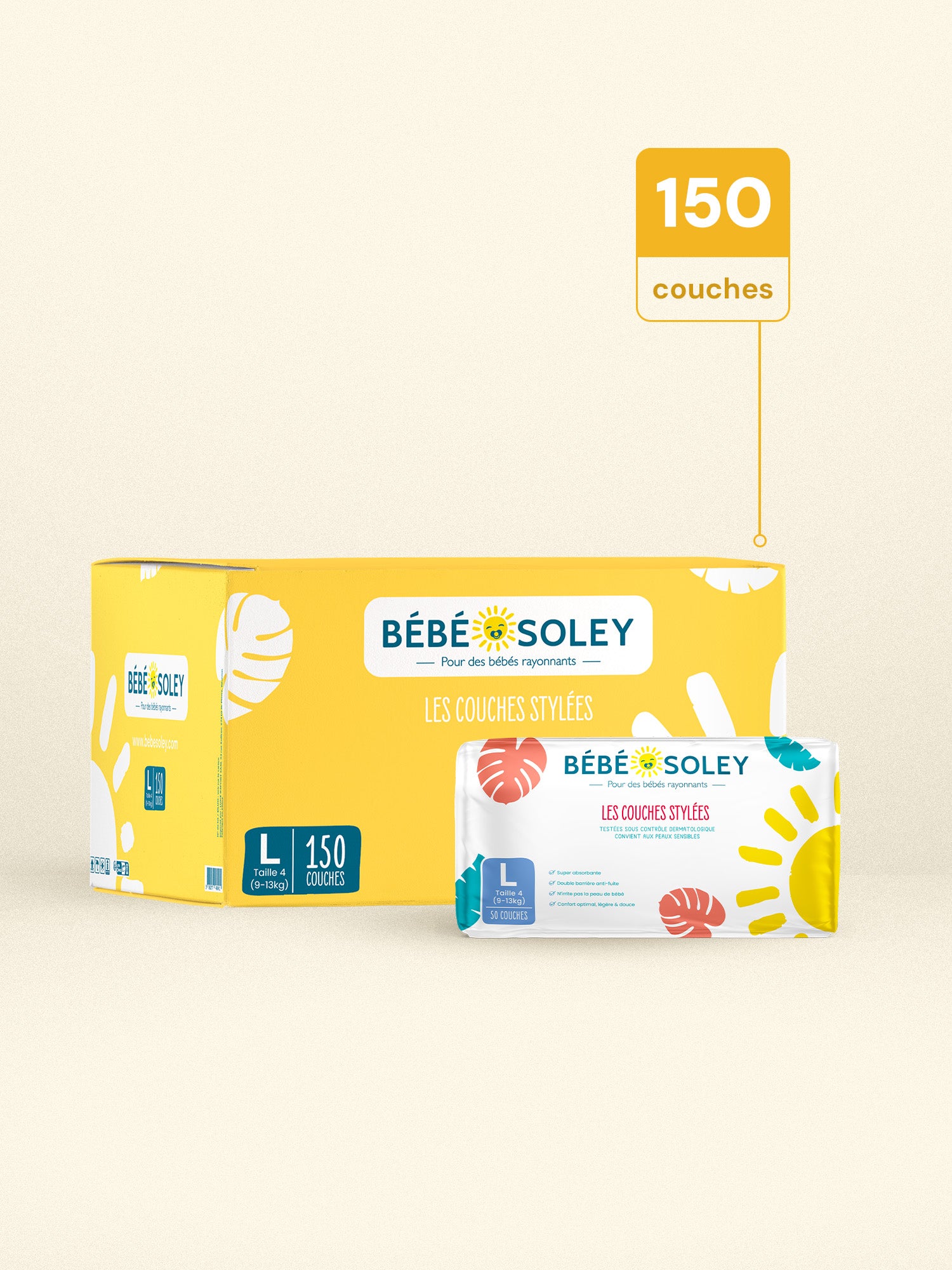 Carton de 150 couches