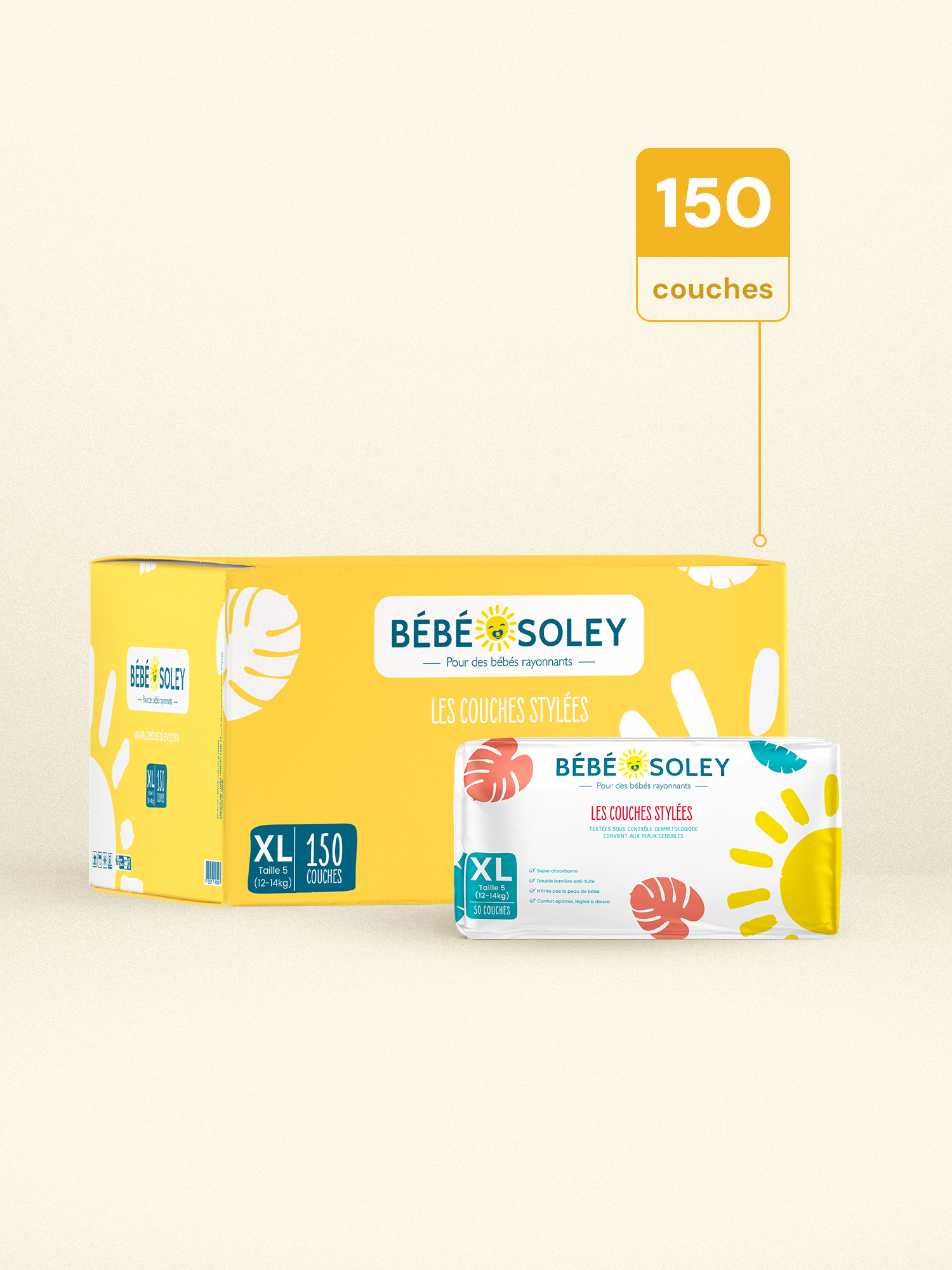 Carton de 150 couches
