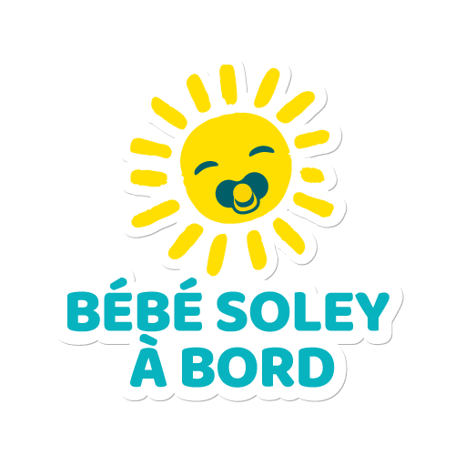 Sticker magnétique BÉBÉ SOLEY À BORD - Bébé Soley